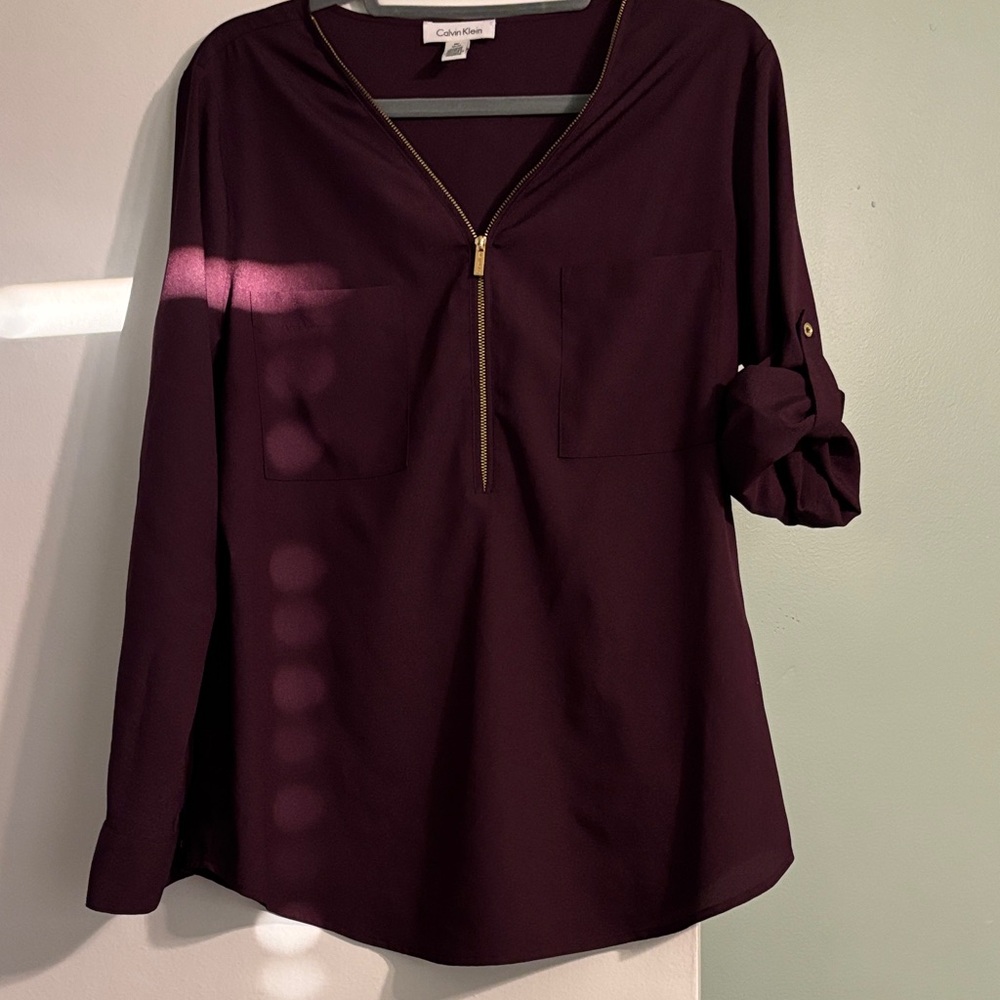 Calvin Klein Women's Deep Purple Blouse